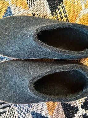 Glerups wool and leather Slip-On Slippers